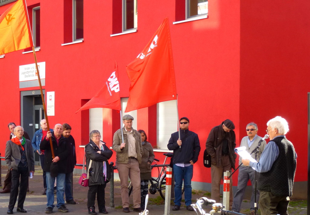 Elsaß­straße, Kund­ge­bung am Sams­tag, den 7. März