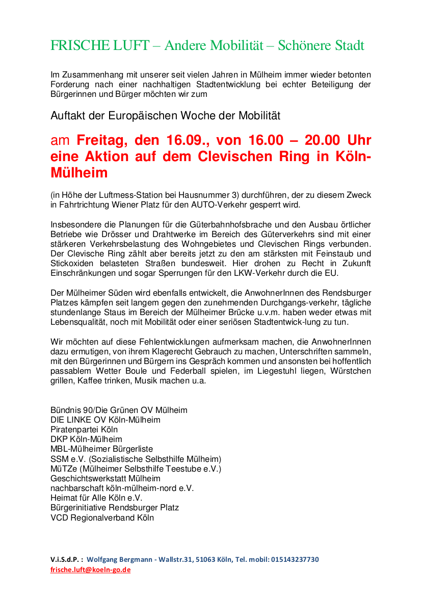 Fri­sche Luft für Mülheim